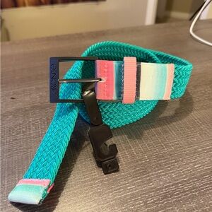 Arcade Teal and Pink Woven Belt